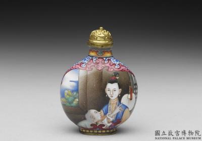 图片[2]-Copper-body painted enamel snuff bottle with a parental lesson illustration, Qing dynasty, Qianlong reign (1736-1795)-China Archive